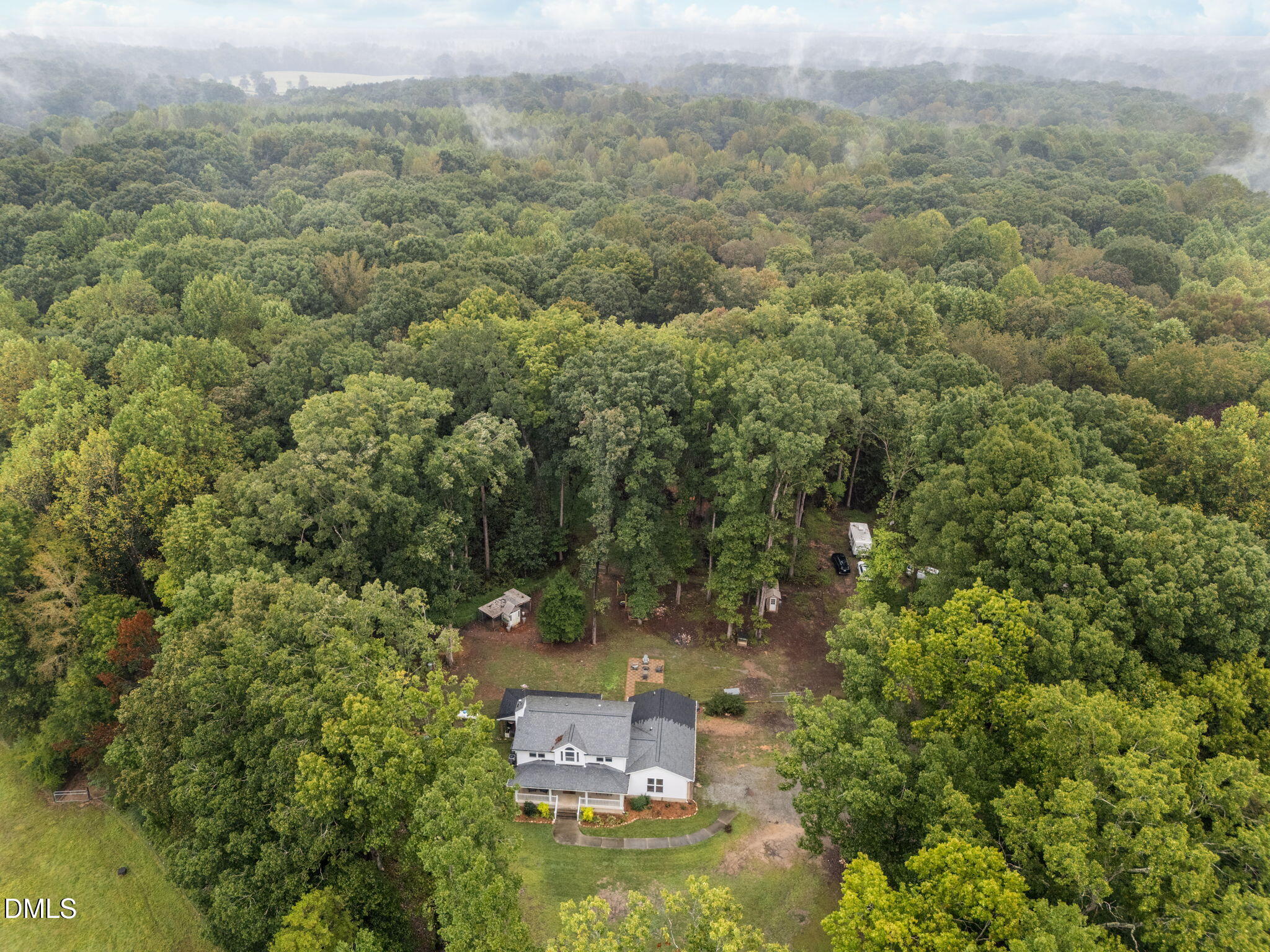320 Dewitt Smith Road Pittsboro, NC 27312 - Photo 39 of 40 an aerial view of a house with a yard