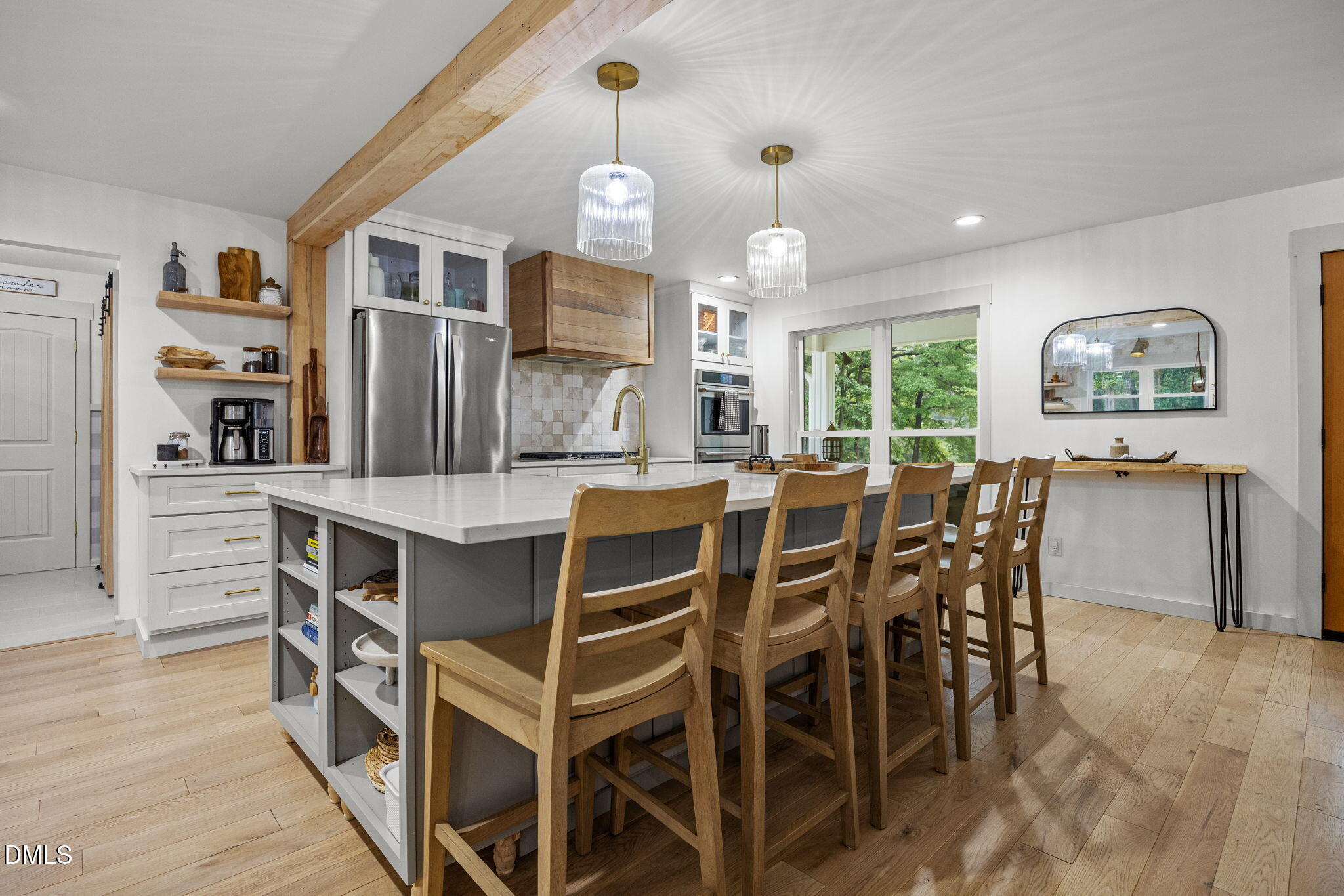 320 Dewitt Smith Road Pittsboro, NC 27312 - Photo 8 of 40 a view of a dining room with furniture and wooden floor