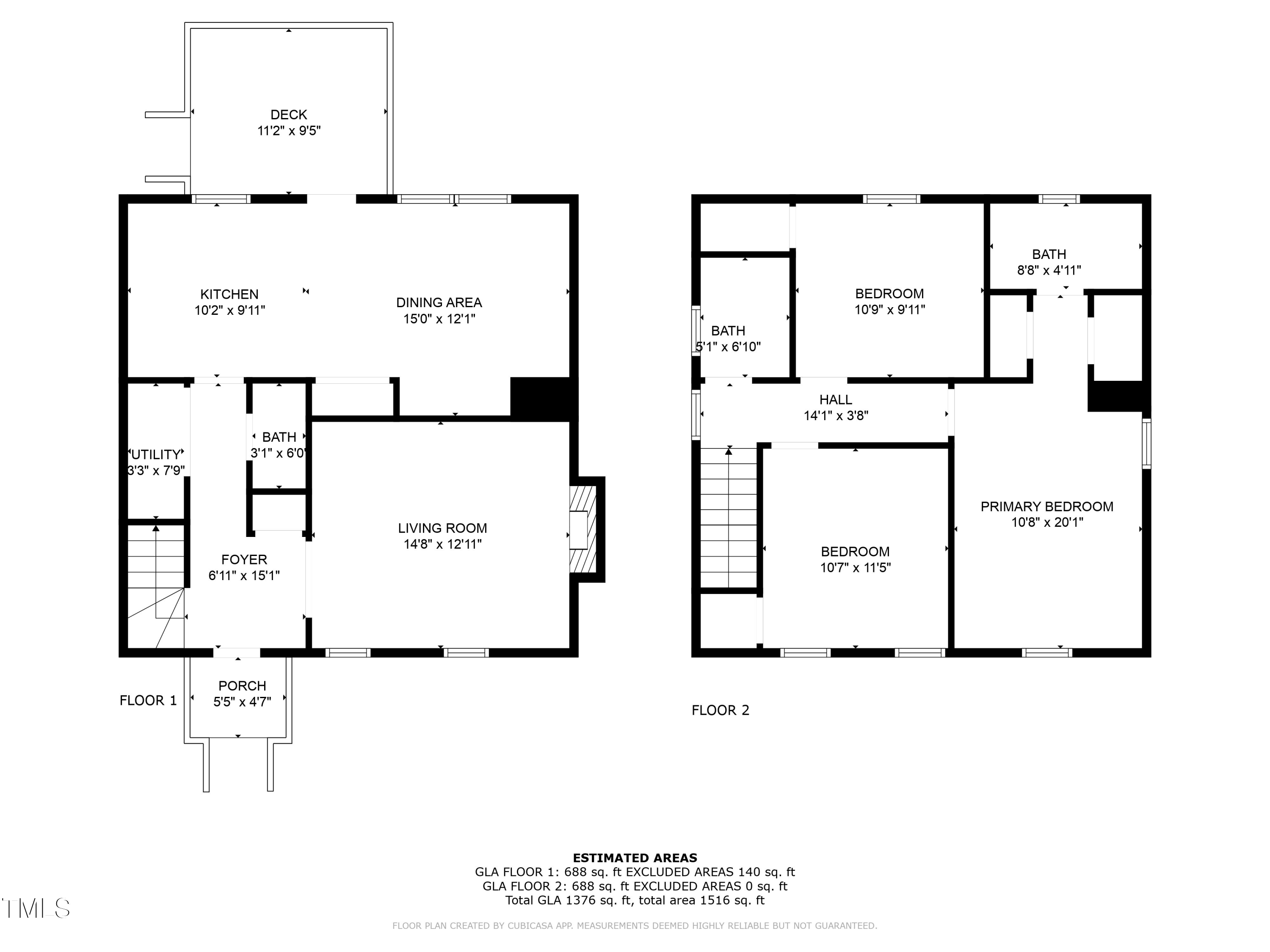 1112 Chalk Level Road Durham, NC 27704 - Photo 48 of 48 Both first and second floors