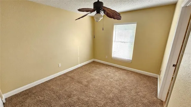 a view of a room with a window