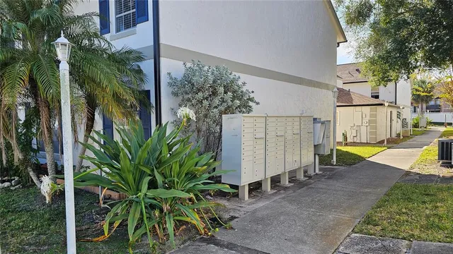 an outdoor space with patio
