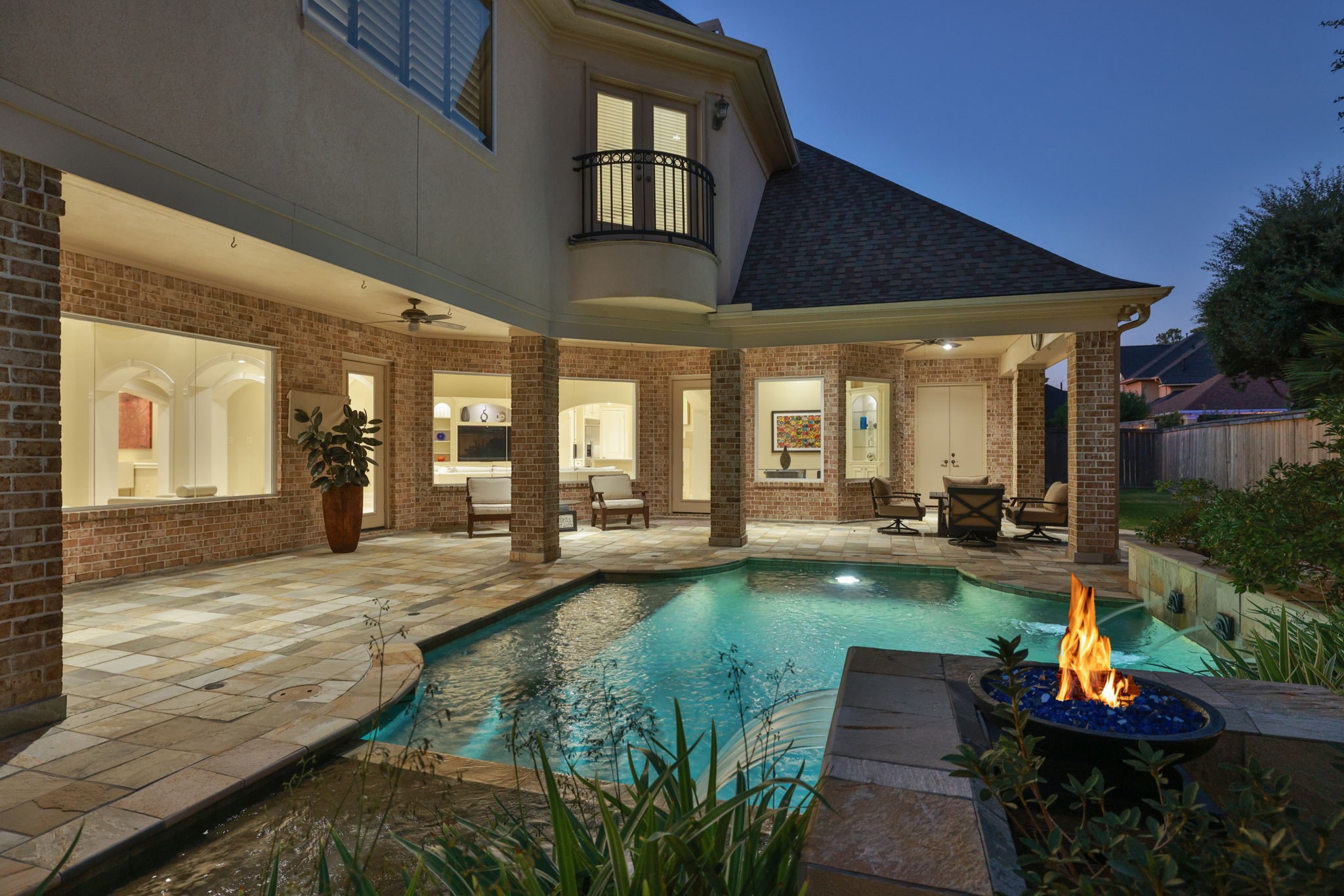 16610 Fern Rock Falls Court Spring, TX 77379 - Photo 47 of 49 a swimming pool with barbeque oven and outdoor seating