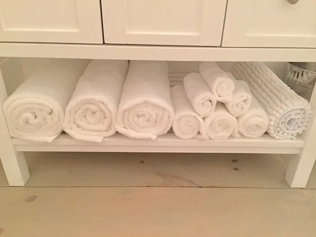 a close view of closet