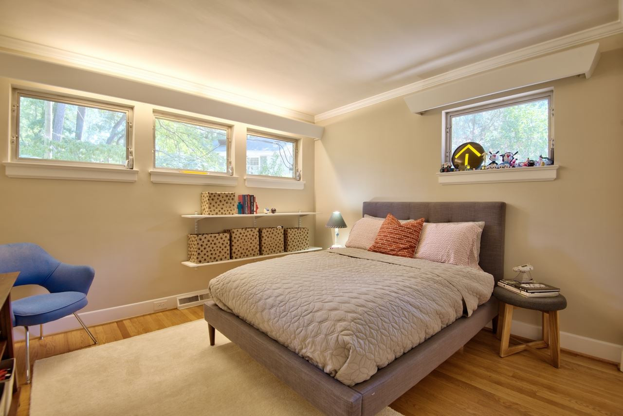 1207 Woodburn Road Durham, NC 27705 - Photo 13 of 25 Don't miss the 1955-era built-in night-lights that illuminate the bedroom & hallway floors! Bedroom 2