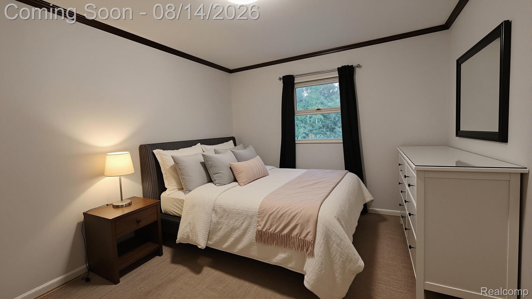 7966 Pettysville Road Pinckney, MI 48169 - Photo 22 of 43 Recessed lighting, crown molding, double-pane window, and carpeted flooring