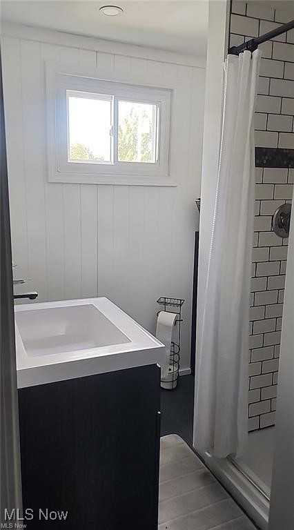 23621 Colbourne Road Euclid, OH 44123 - Photo 8 of 45 Bathroom featuring vanity and a shower with shower curtain