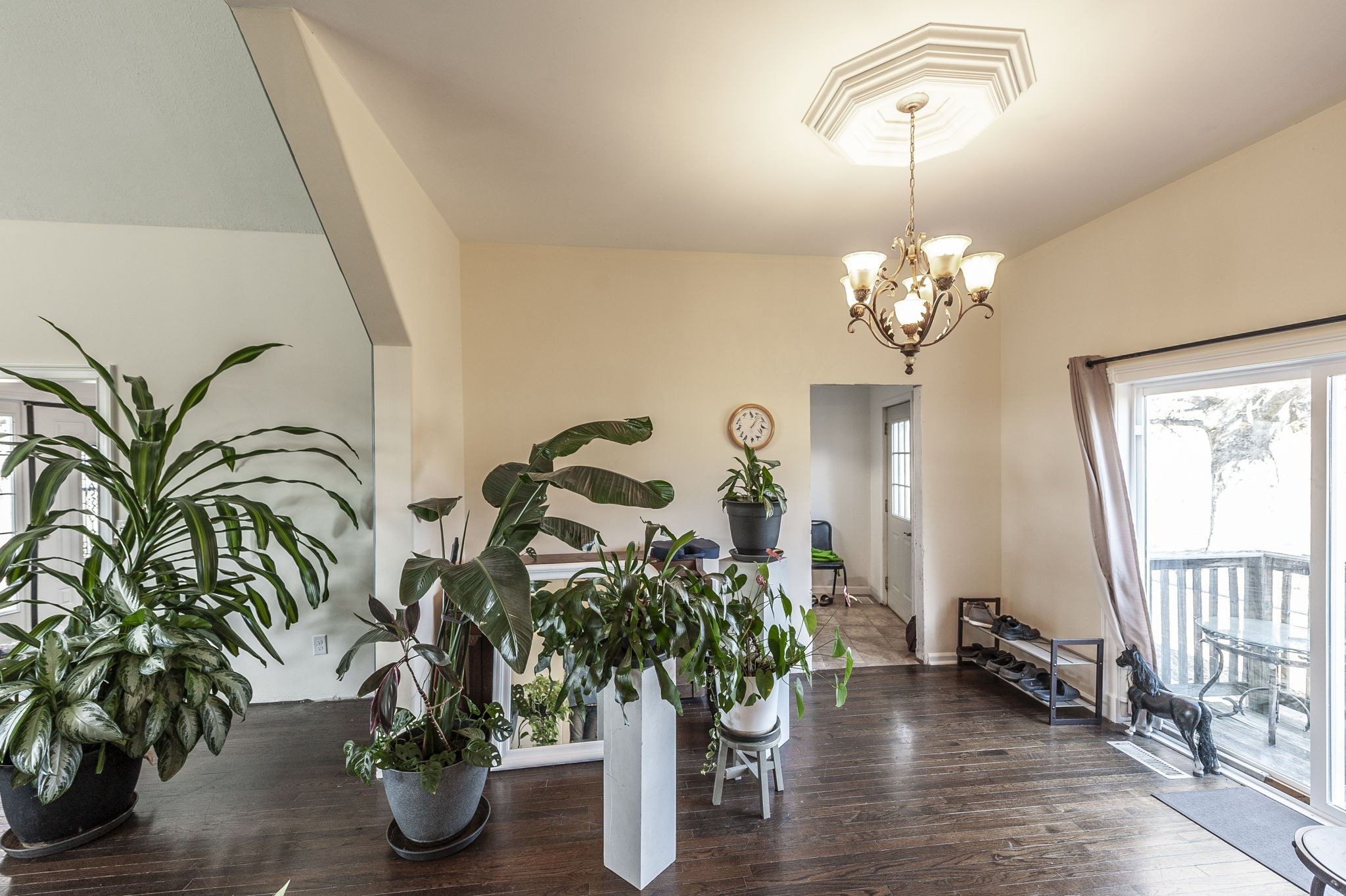 414 B Rock Springs Road Castalian Springs, TN 37031 - Photo 19 of 79 a view of a dining room with furniture a chandelier and wooden floor