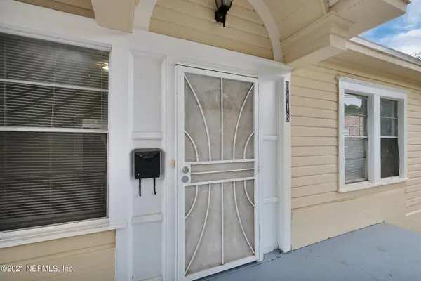 a view of front door