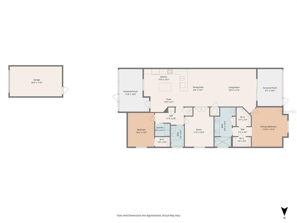 19007 Scallop Loop, Unit 108 Lakewood Ranch, FL 34211 - Photo 49 of 59 a picture of a floor plan