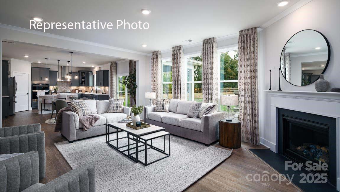 3044 Canvasback Way Indian Trail, NC 28079 - Photo 17 of 43 a living room with furniture and a fireplace