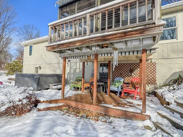 a view of a house with a patio