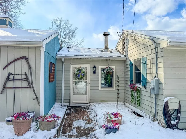 a front view of a house