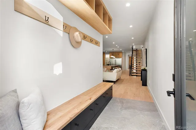 a bathroom with a bathtub and a toilet