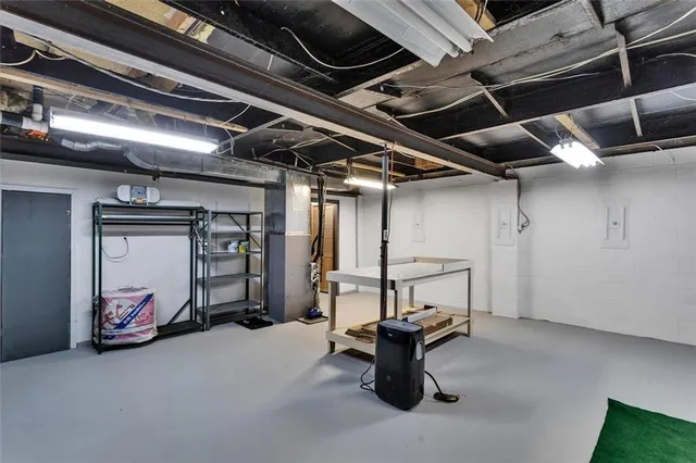 a view of a storage room