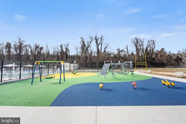 a view of a building with a patio