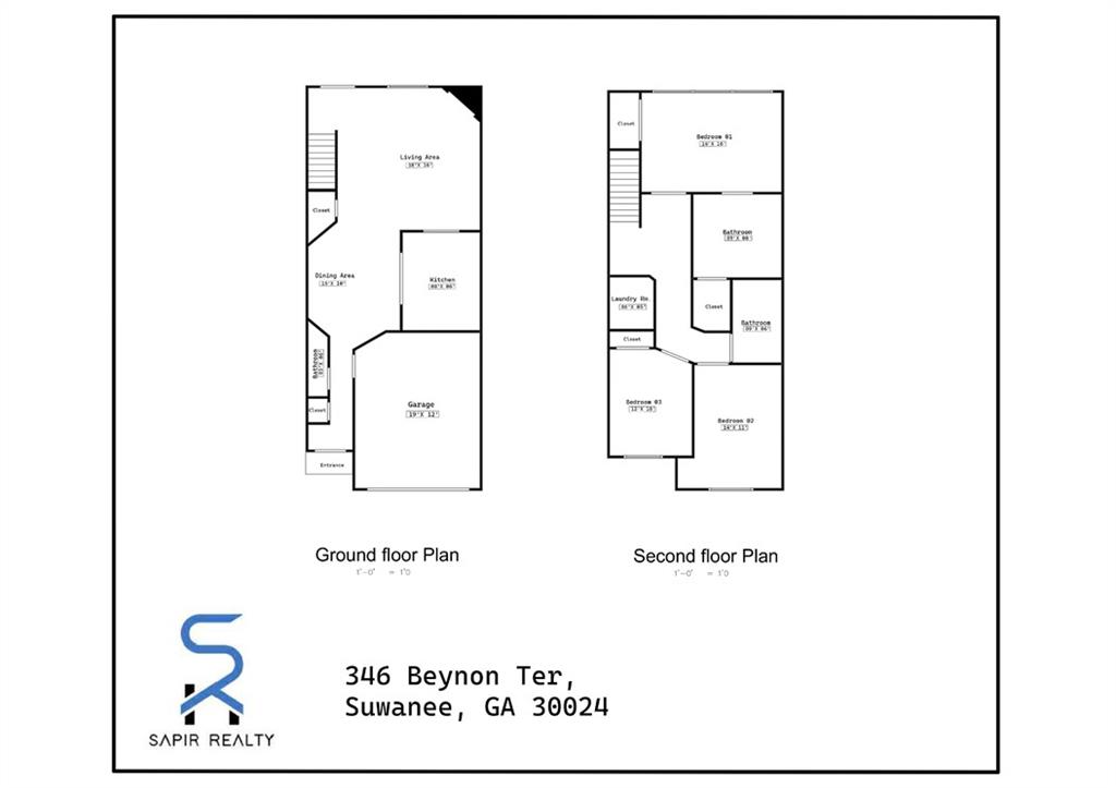 346 Beynon Terrace Suwanee, GA 30024 - Photo 17 of 17 a picture of a floor plan