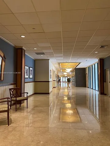 a small garden with palm trees