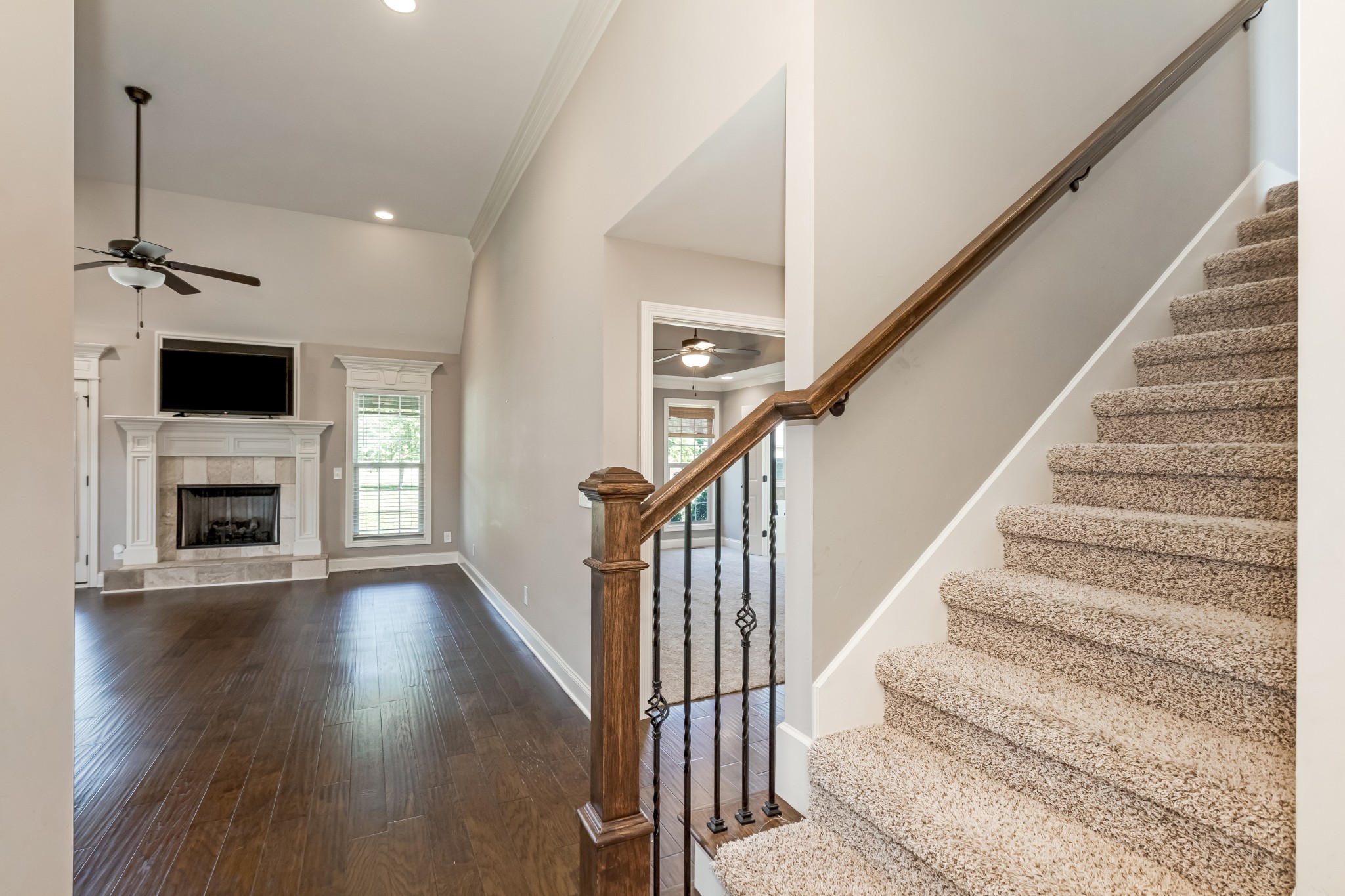 816 Burford Road Lebanon, TN 37087 - Photo 6 of 41 a view of an entryway with wooden floor and a floor to ceiling window