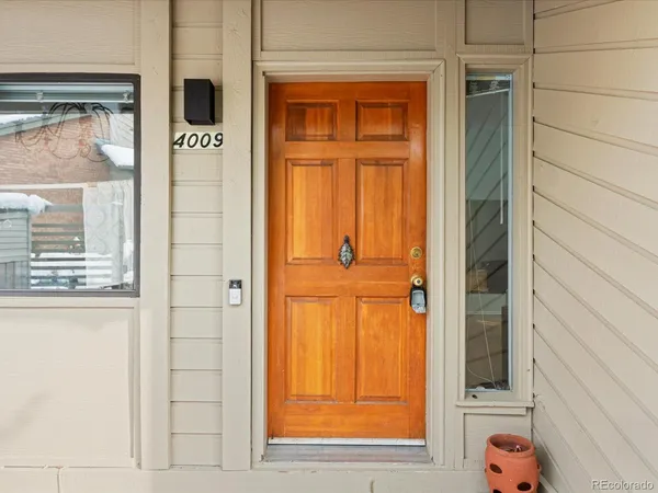 a view of front door of house