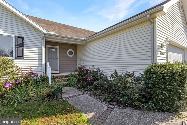 a front view of a house with plants