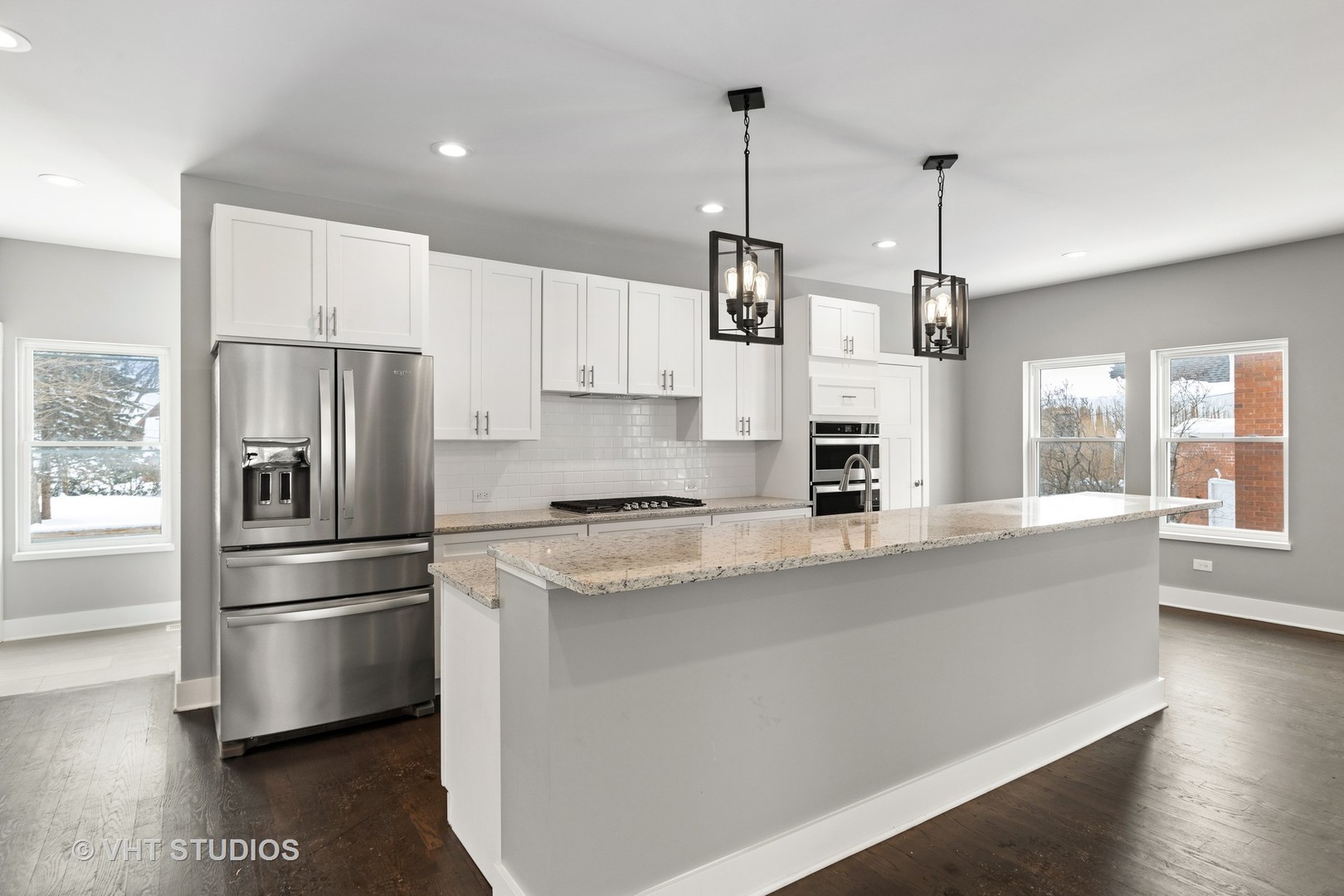 33 Northgate Road Riverside, IL 60546 - Photo 5 of 28 a kitchen with stainless steel appliances a refrigerator sink and wooden floor