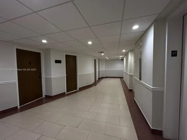 a view of hallway with stairs