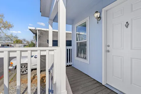 a view of a house with wooden floor