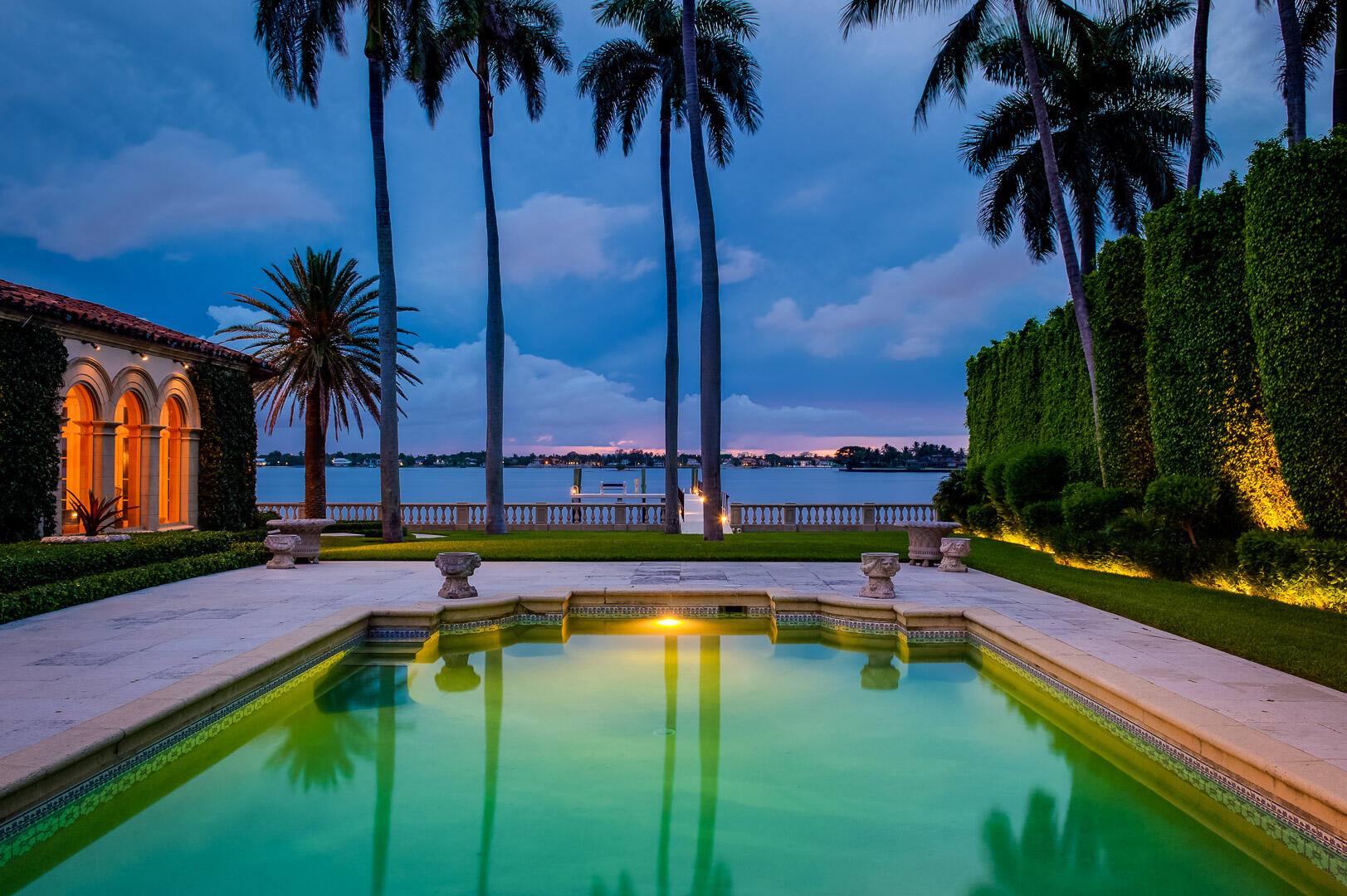 790 South County Road Palm Beach, FL 33480 - Photo 12 of 15 swimming pool with palm trees