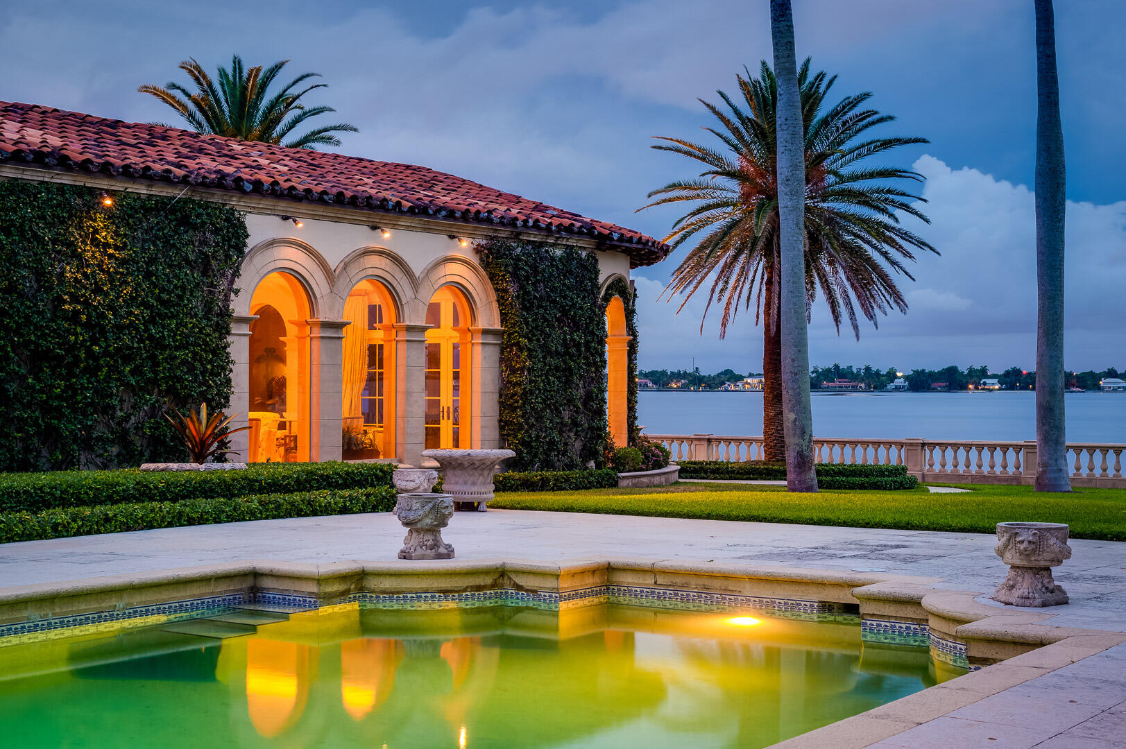 790 South County Road Palm Beach, FL 33480 - Photo 14 of 15 a front view of house with yard and swimming pool