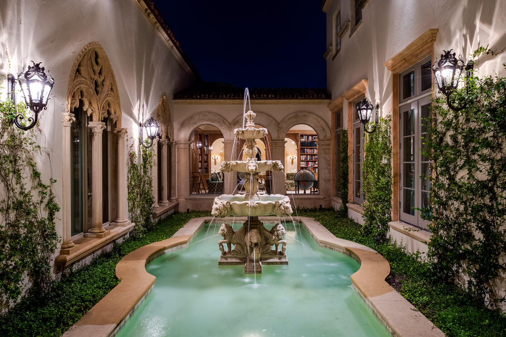 790 South County Road Palm Beach, FL 33480 - Photo 4 of 15 a front view of a house with fountain bath tub and couches chair