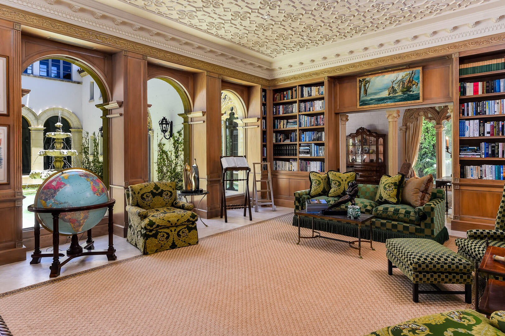 790 South County Road Palm Beach, FL 33480 - Photo 8 of 15 a living room with furniture and a book shelf