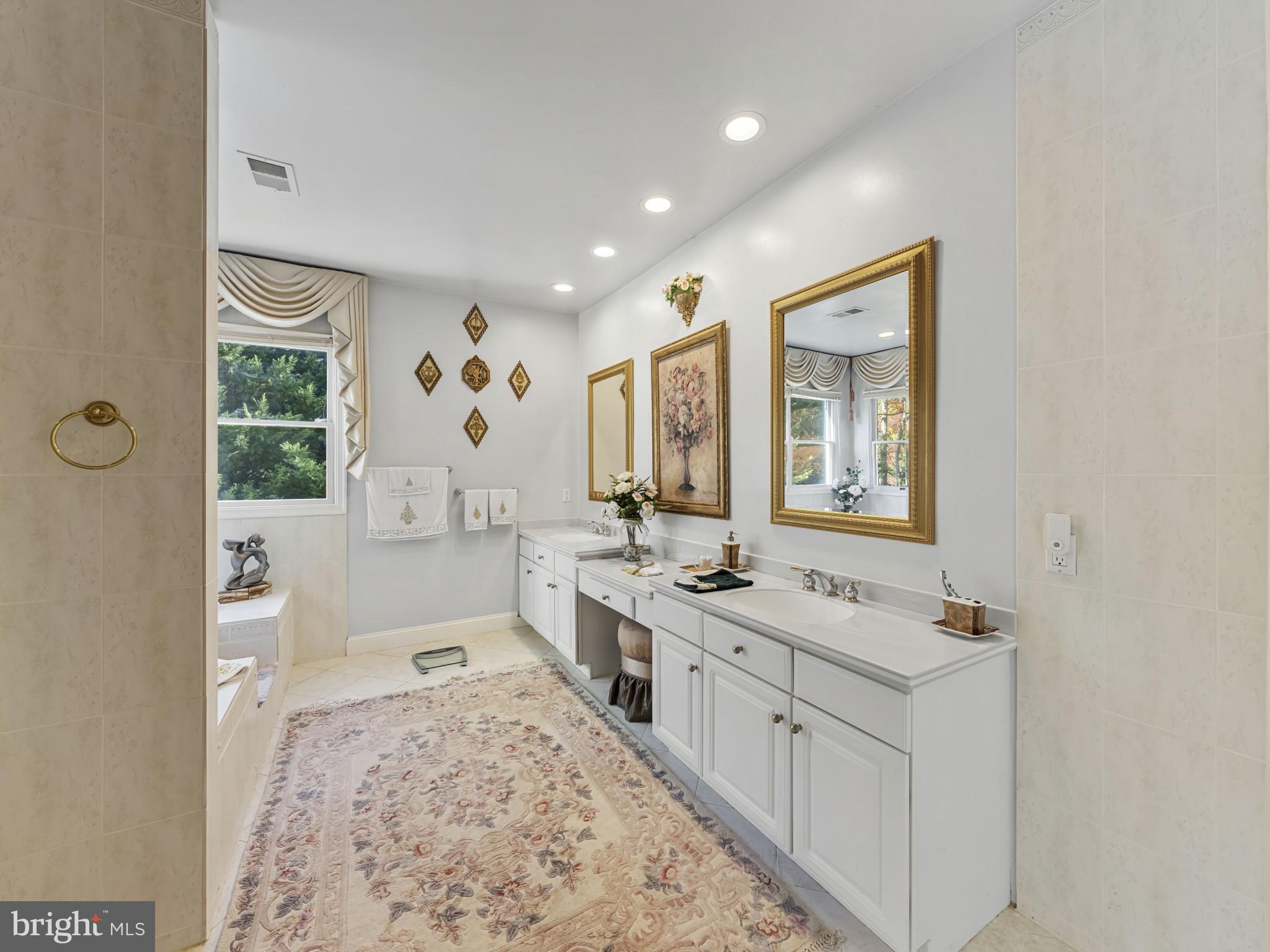 10900 Sunset Hills Road Reston, VA 20190 - Photo 47 of 62 a spacious bathroom with a sink a mirror and a shower