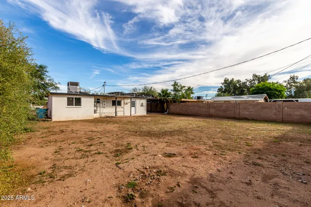 a backyard of a house