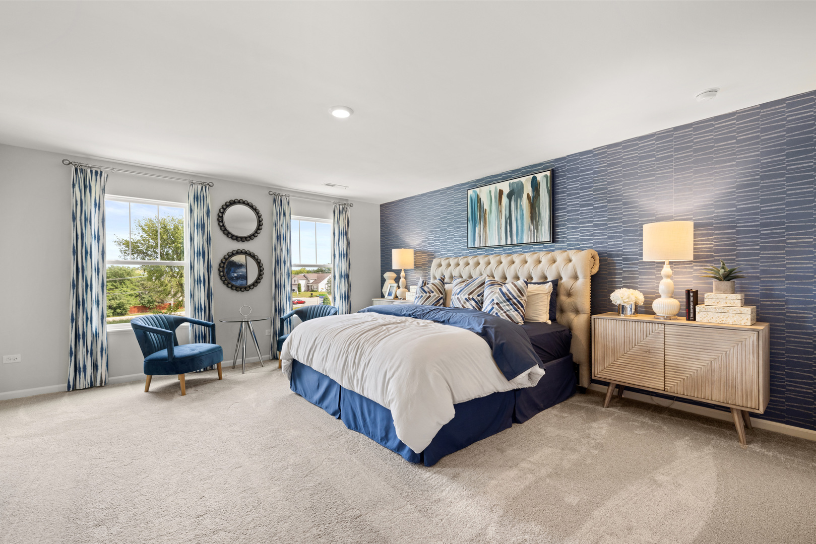 563 Wolverine Drive Aurora, IL 60502 - Photo 24 of 30 a bedroom with a bed and a lamp on dresser