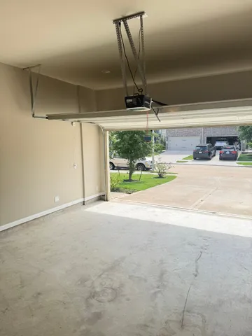 a view of a garage