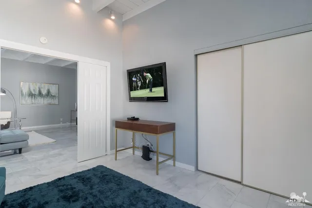 a room with furniture