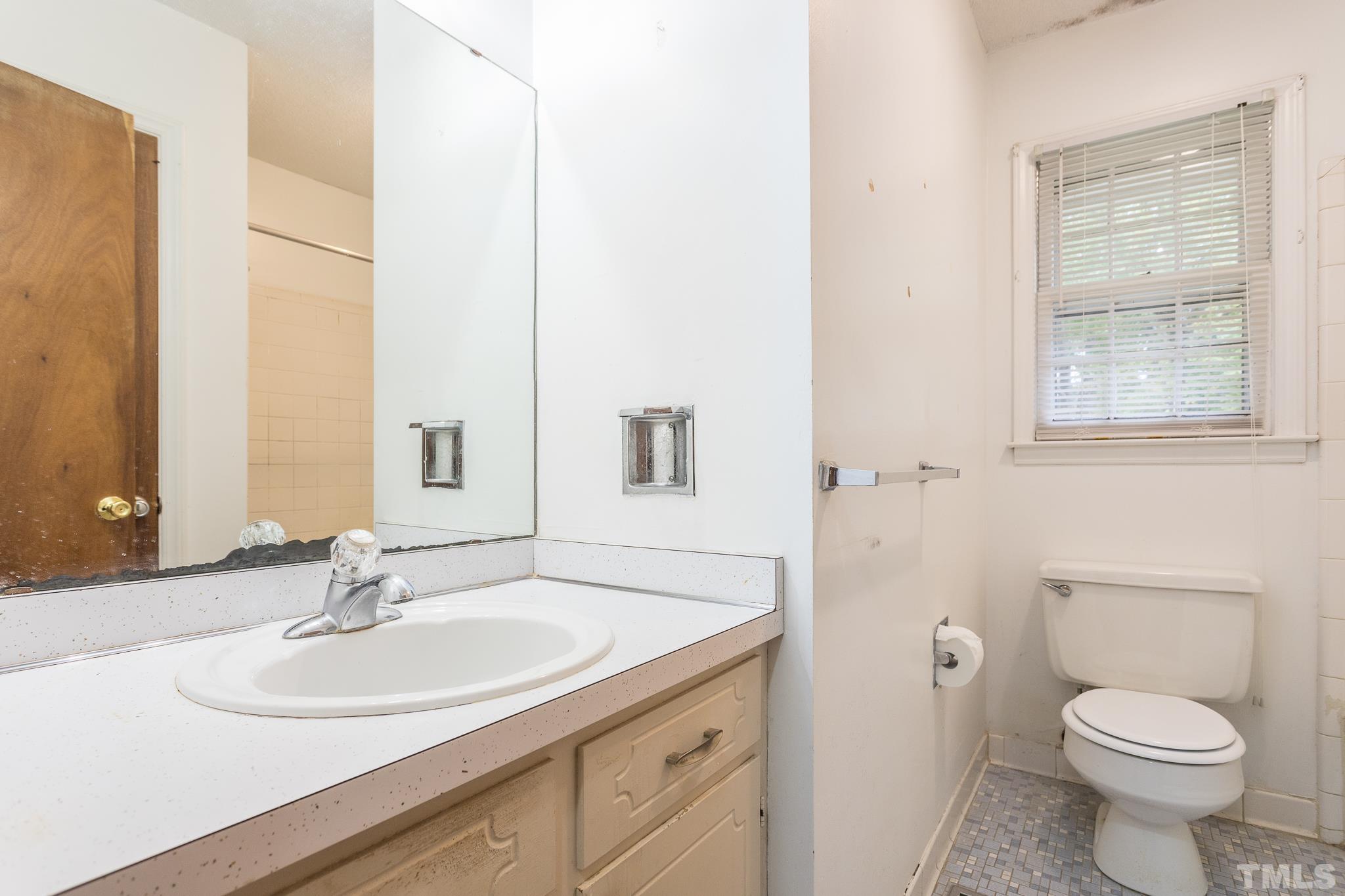 4413 Kilcullen Drive Raleigh, NC 27604 - Photo 20 of 21 a bathroom with a sink toilet and a mirror