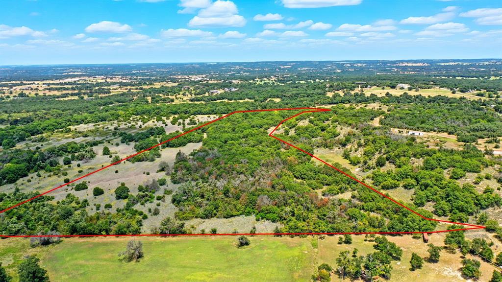 395 Pepper Lane Weatherford, TX 76088 - Photo 24 of 24 Aerial view of sparsely populated area featuring property boundaries highlighted