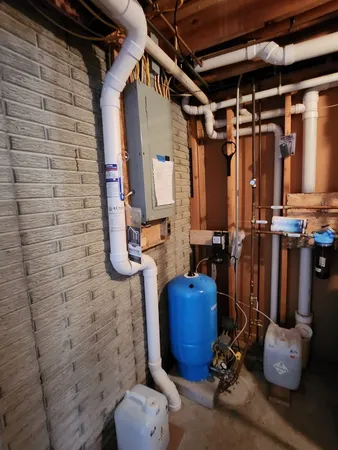 a view of a storage room with washer and dryer