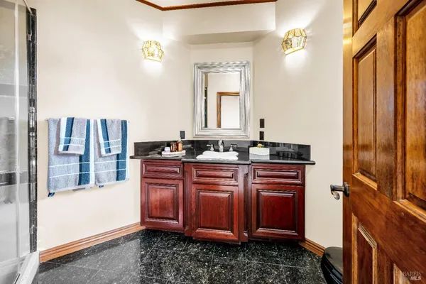 a kitchen with a stove and a microwave