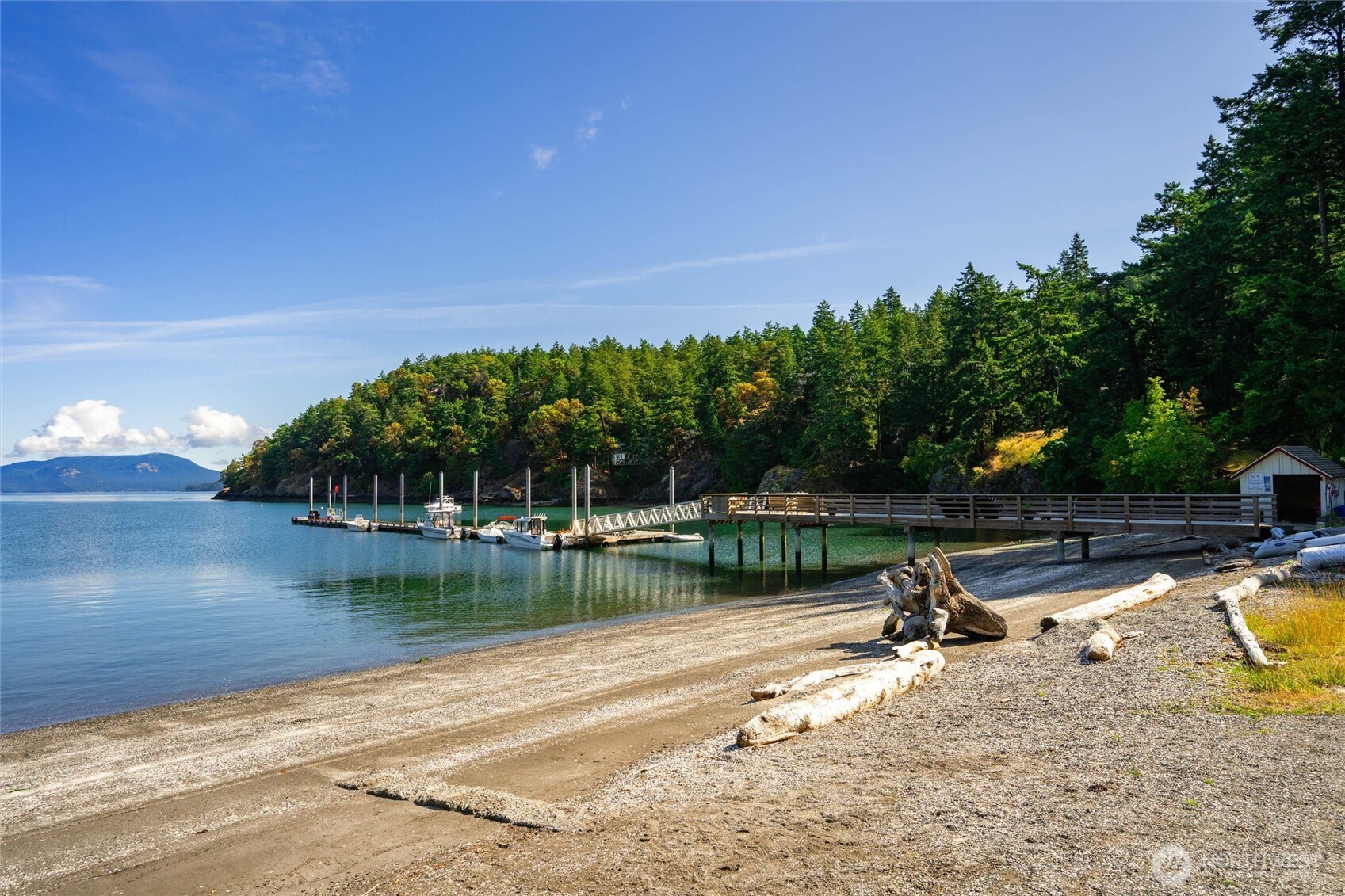 177 Harmon Ranch Hill Road Decatur Island, WA 98221 - Photo 35 of 37 a view of a lake with a park
