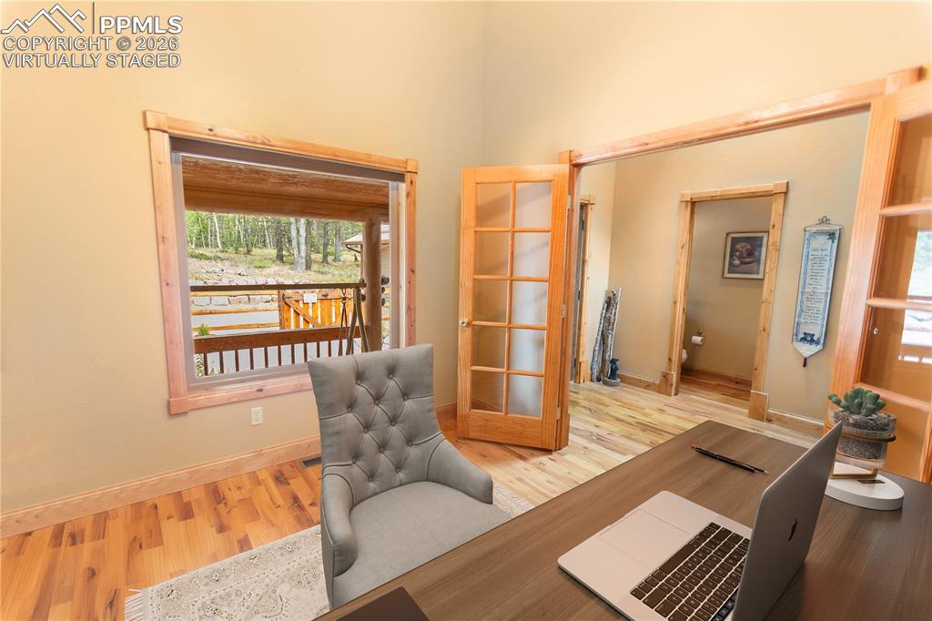 610 Cochetopa Road Florissant, CO 80816 - Photo 13 of 40 Main level Office Virtually Staged