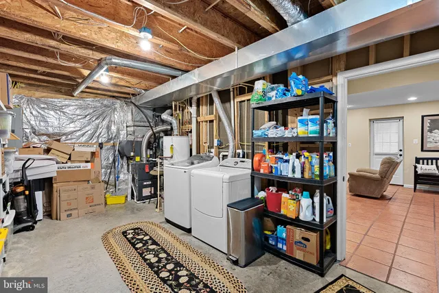 a view of storage and utility room