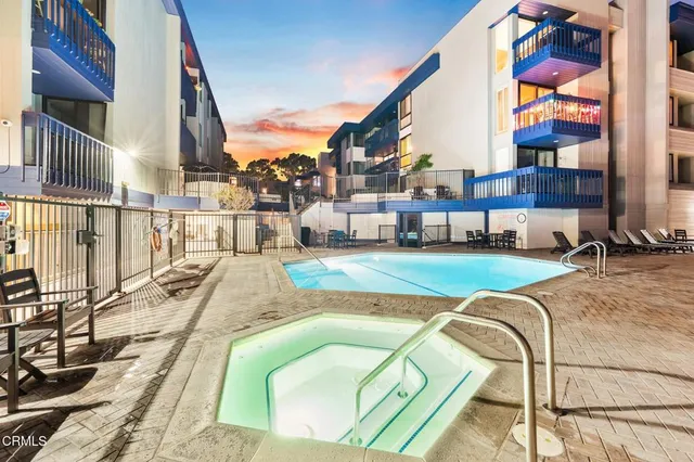 a view of building from balcony