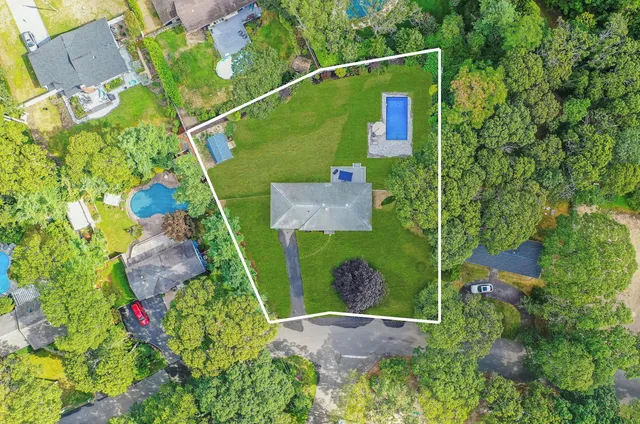 a aerial view of a house