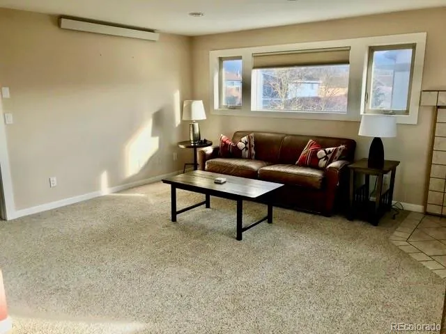 a living room with furniture and a gate