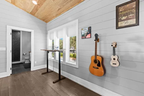 a view of a hallway with toys