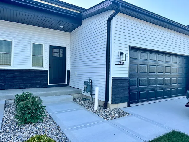 a front view of a house