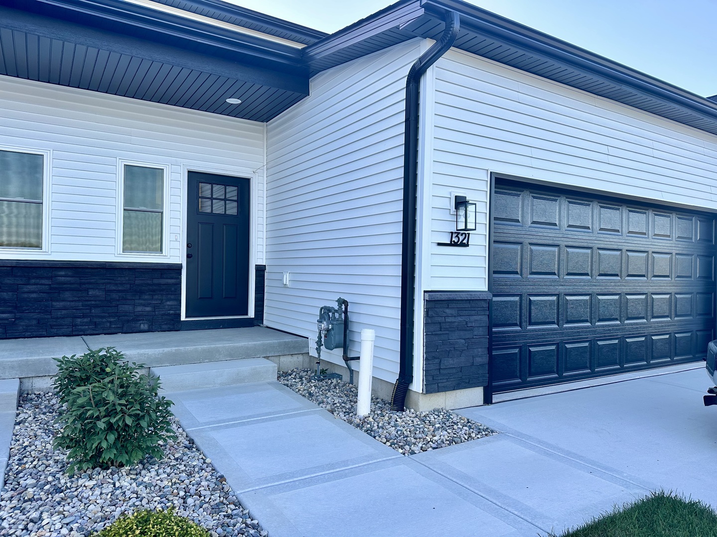 a front view of a house