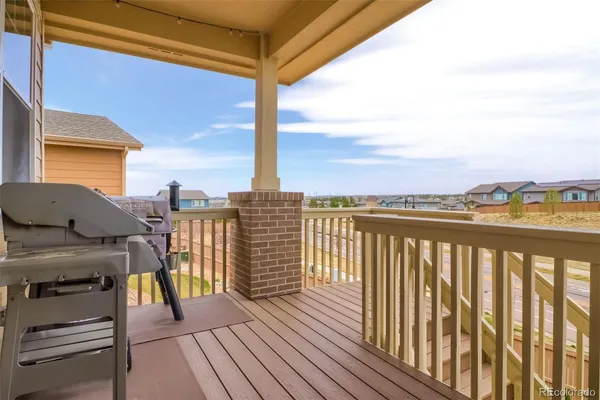 a view of balcony with city view